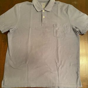 LL Bean premium polo with pocket.  Mens XL Tall, indigo blue